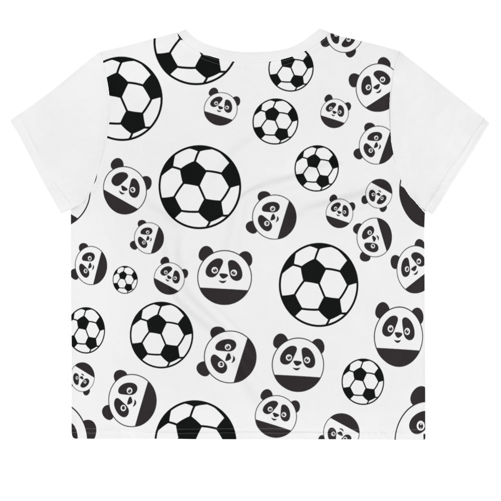 Nik Nak Pandy Soccer All-Over Print Crop Tee