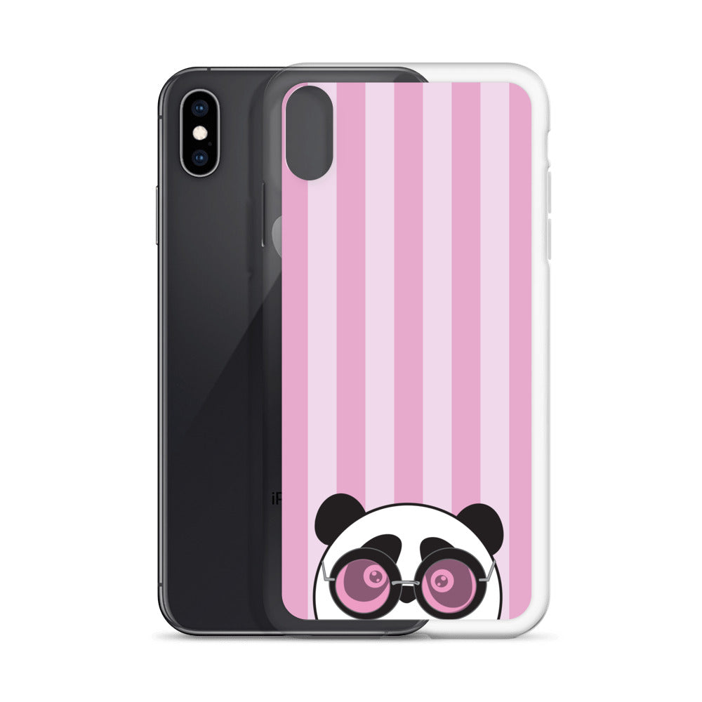 Nik Nak Pandy Stripe Pink iPhone Case