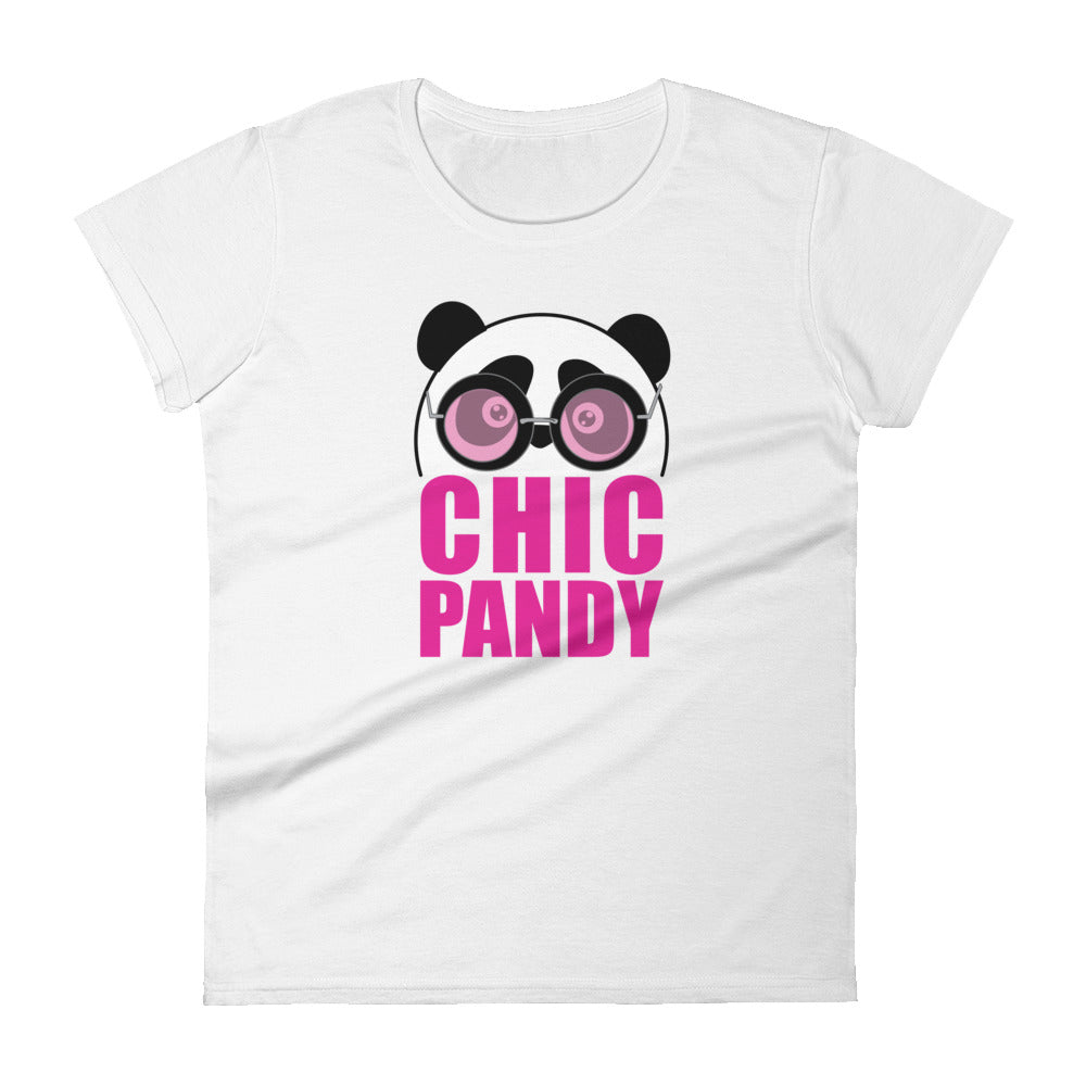 Nik Nak Pandy Chic Pink Pandy Women's short sleeve t-shirt