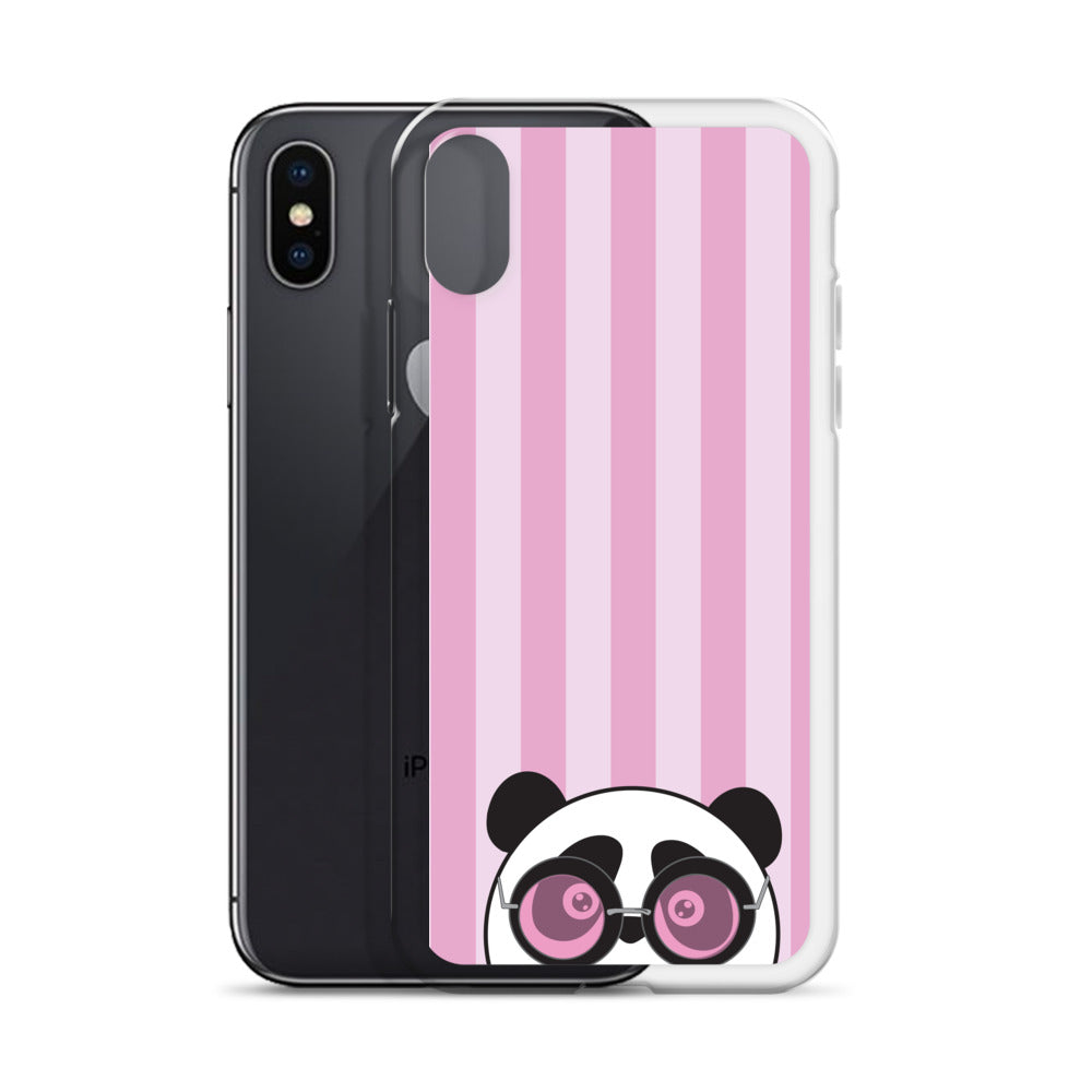 Nik Nak Pandy Stripe Pink iPhone Case