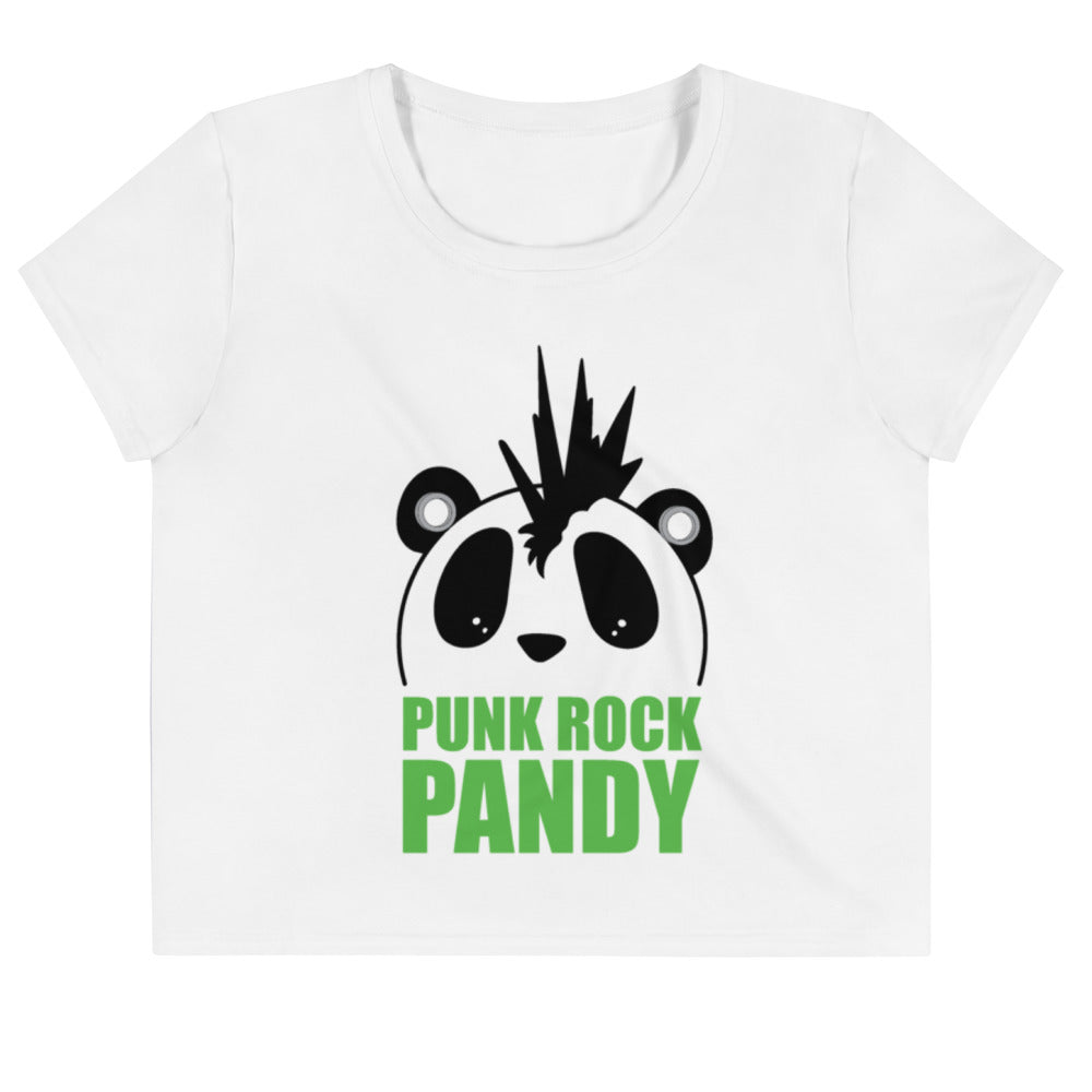 Nik Nak Pandy Punk Rock Pandy All-Over Print Crop Tee