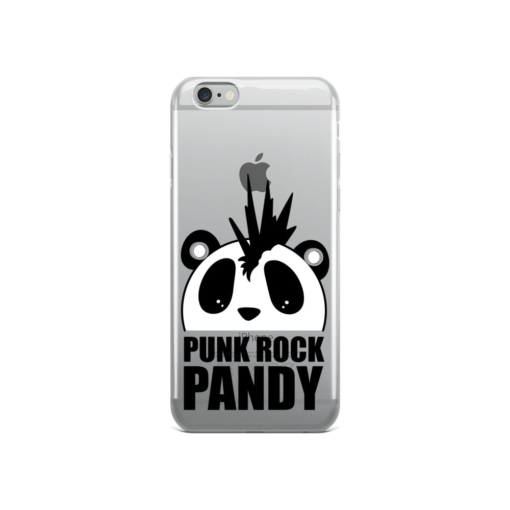 Nik Nak Pandy Punk Rock Pandy B/W iPhone Case