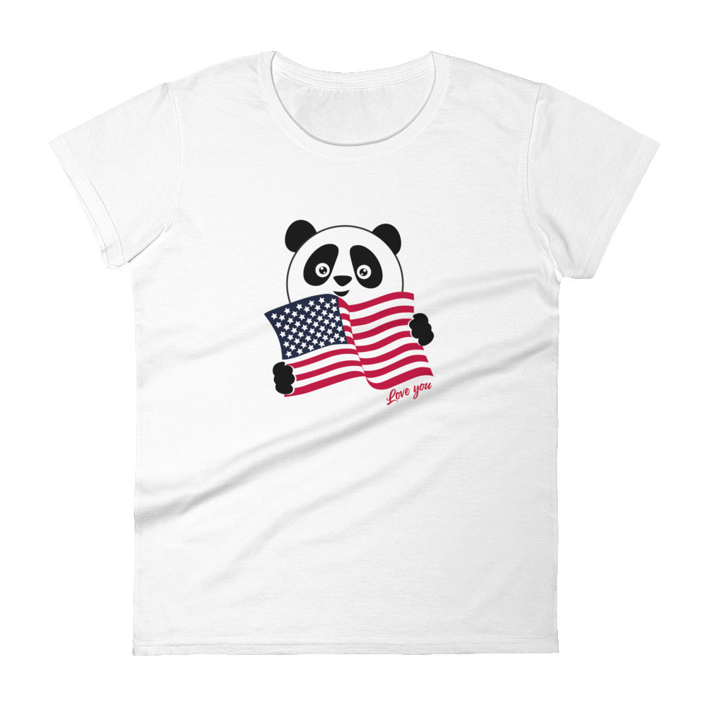 Nik Nak Pandy USA Flag Women's short sleeve t-shirt